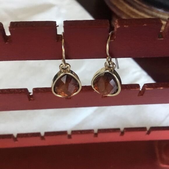 $8 ea or 3/$15. Goldtone  and Brown Teardrop Earri - Picture 5 of 8